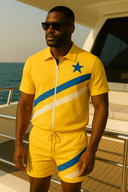 Cosmos 'Sun Yellow' Short Sleeve Shorts Set
