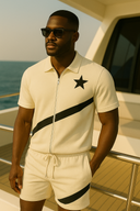 Cosmos 'Cream' Short Sleeve Shorts Set
