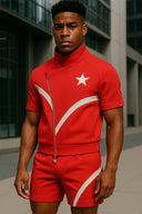 Crimson Valor 'Red & Bone White' Tracksuit