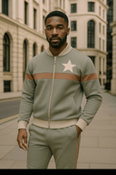Cosmic Vision 'Sage Green & Brown' Tracksuit - StarStruck Official