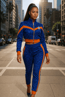 Galaxy Empress 'Cosmic Blue & Orange' Tracksuit - StarStruck Official