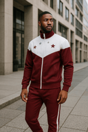 Stellar Elite 'Maroon & White' Tracksuit - StarStruck Official