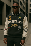 The Legacy Letterman 'Black and Cream' Designer Varsity Jacket - StarStruck Official